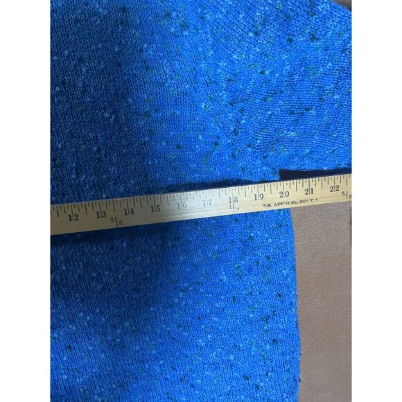 J Jill Blue Speckled Knit Sweater Button Shoulder Long Sleeve Women's 2X - Picture 5 of 9